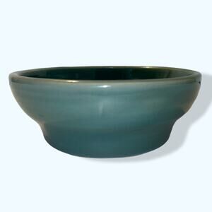 Art pottery signed teal bowl